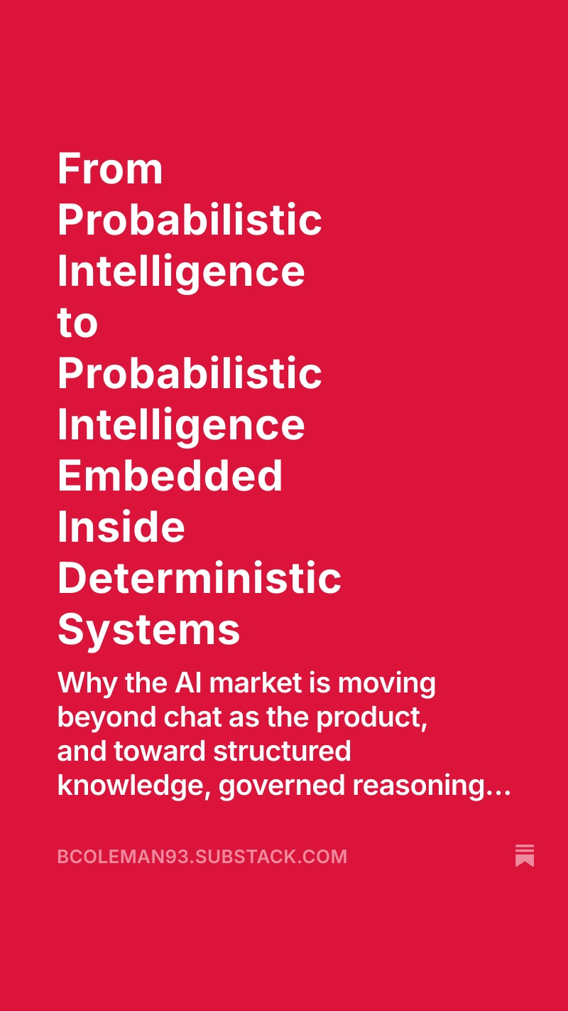 Cover for From Probabilistic Intelligence to Probabilistic Intelligence Embedded Inside Deterministic Systems